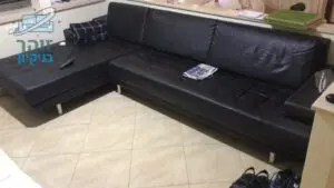 ניקוי ספת עור פינתית בשכונת נווה דקלים באשקלון