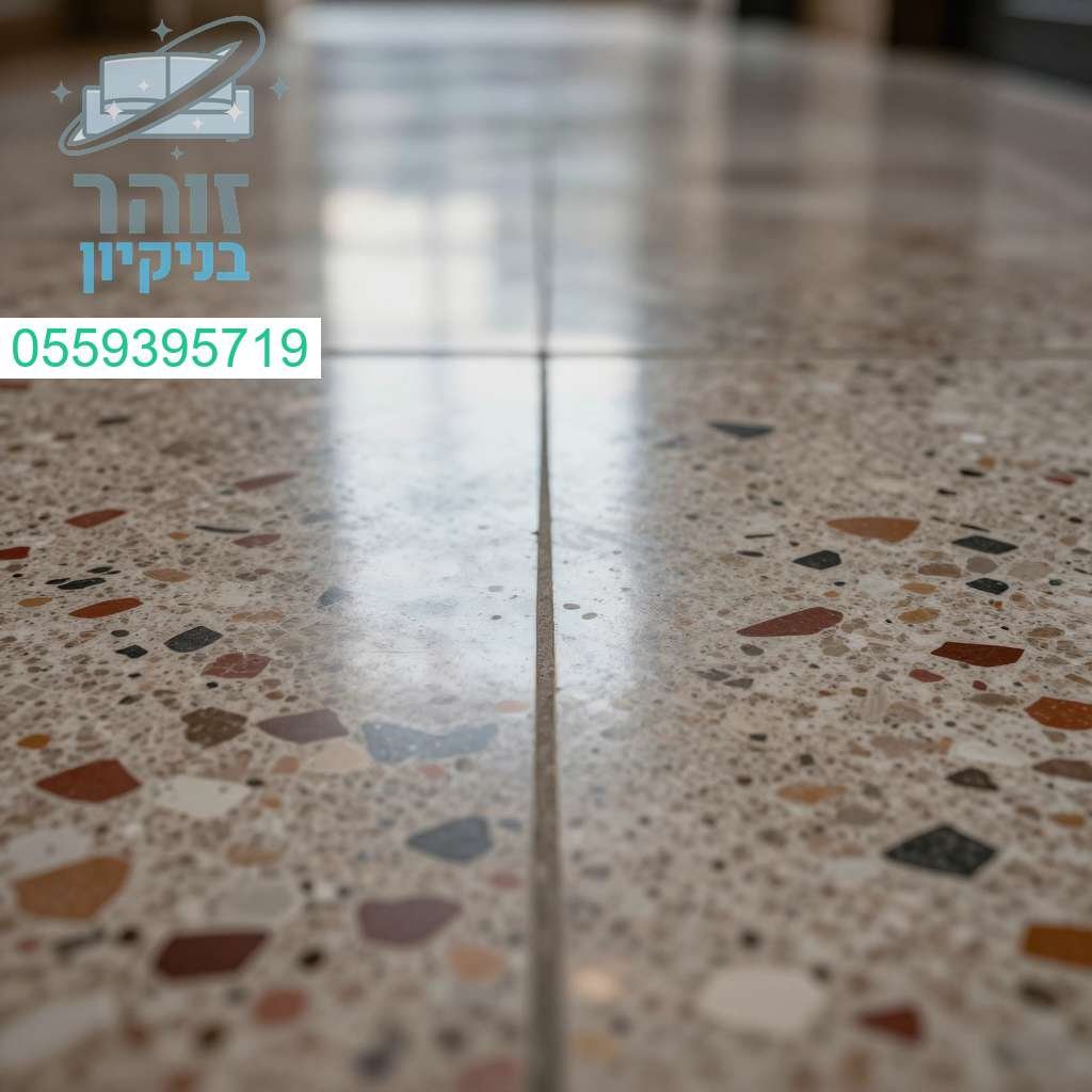 פוליש מקצועי לרצפת טרצו למראה יוקרתי ומבריק שמשדרג את הבית באופן מיידי