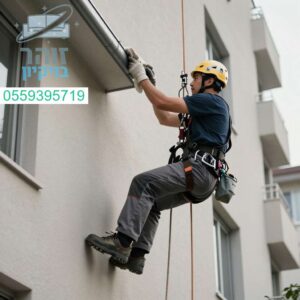 ניקוי מרזבים מקצועי בסנפלינג לבניינים - פתרון בטוח ויעיל לכל גובה!