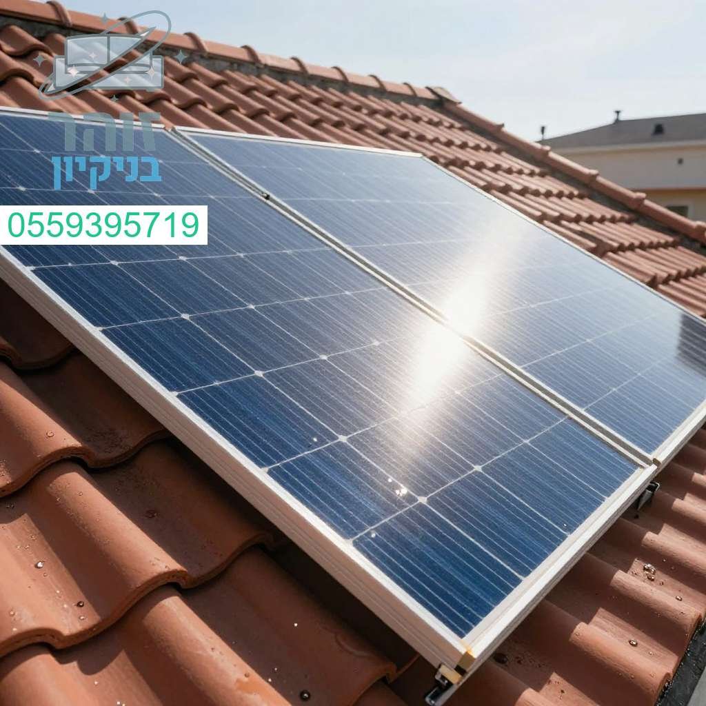 ניקוי פאנלים סולאריים על גגות רעפים להפקת אנרגיה מקסימלית וחיסכון חשמל משמעותי