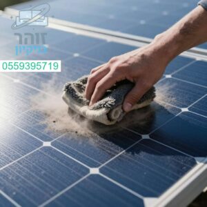 ניקוי פאנלים סולאריים מאבק ופיח להבטחת תפוקת אנרגיה מקסימלית ויעילות שימושית גבוהה