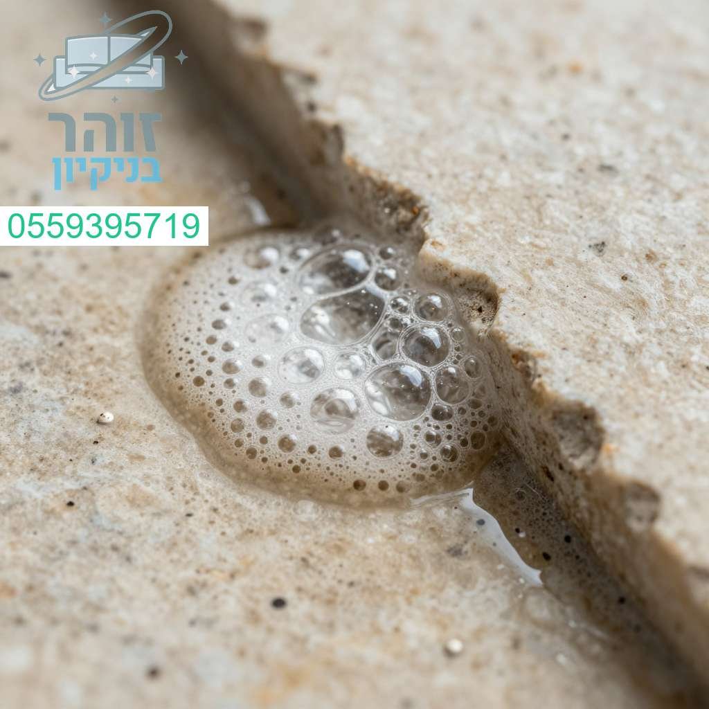 ניקוי חומצתי מקצועי להסרת שאריות רובה ומלט והחזרת האבן הטבעית למראה נקי וחדש