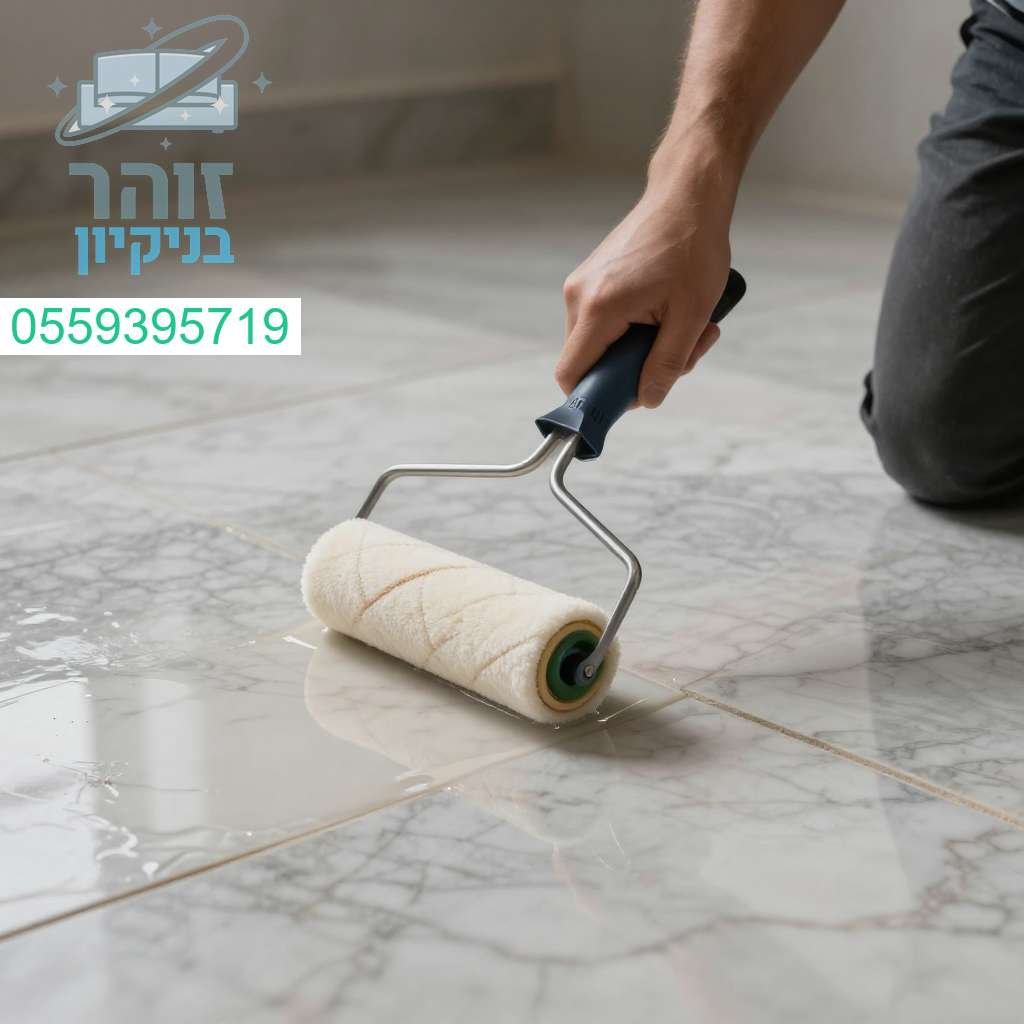 יישום סילר מקצועי לרצפות למראה מלוטש ומבריק המבטיח הגנה ועמידות לאורך שנים