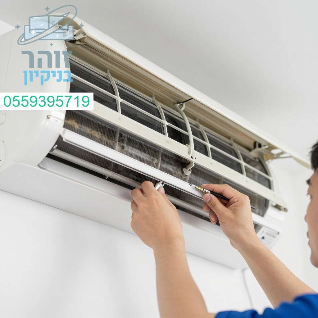 ניקוי עובש יסודי וסילוק ריחות רעים ממזגן עילי לשמירה על אוויר נקי ובריא בביתכם