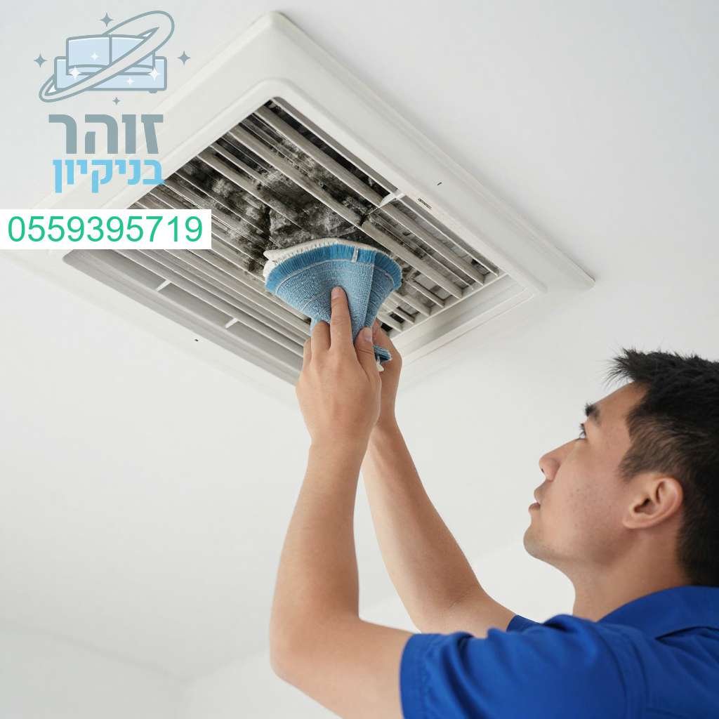 ניקוי יסודי למזגן מיני מרכזי להסרת עובש ולכלוך לאוויר נقي ובריא בביתכם