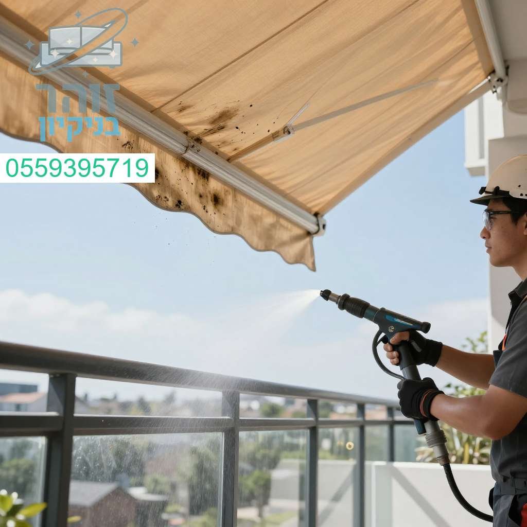 ניקוי מקצועי של סוככים מזוהמים מצואת ציפורים לשירות מהיר ומרפסת נקייה ומבריקה תמיד