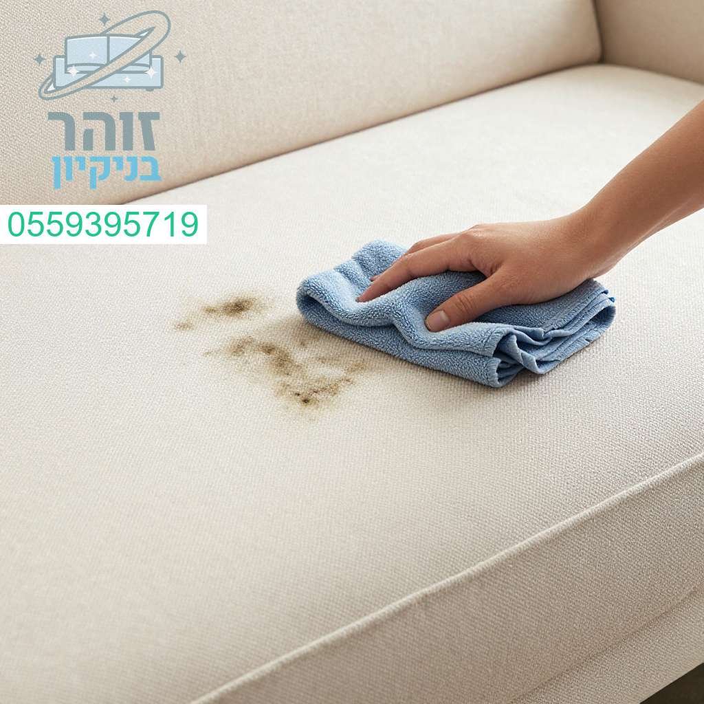הסרת כתמים ועובש מקצועית לספה נקייה וחדשה בשיטת ניקוי עומק איכותית